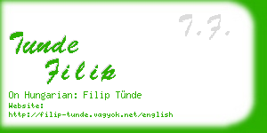 tunde filip business card